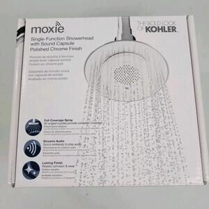 MOXIE Showerhead Polished Chrome Bluetooth Wireless Speaker - Brand New